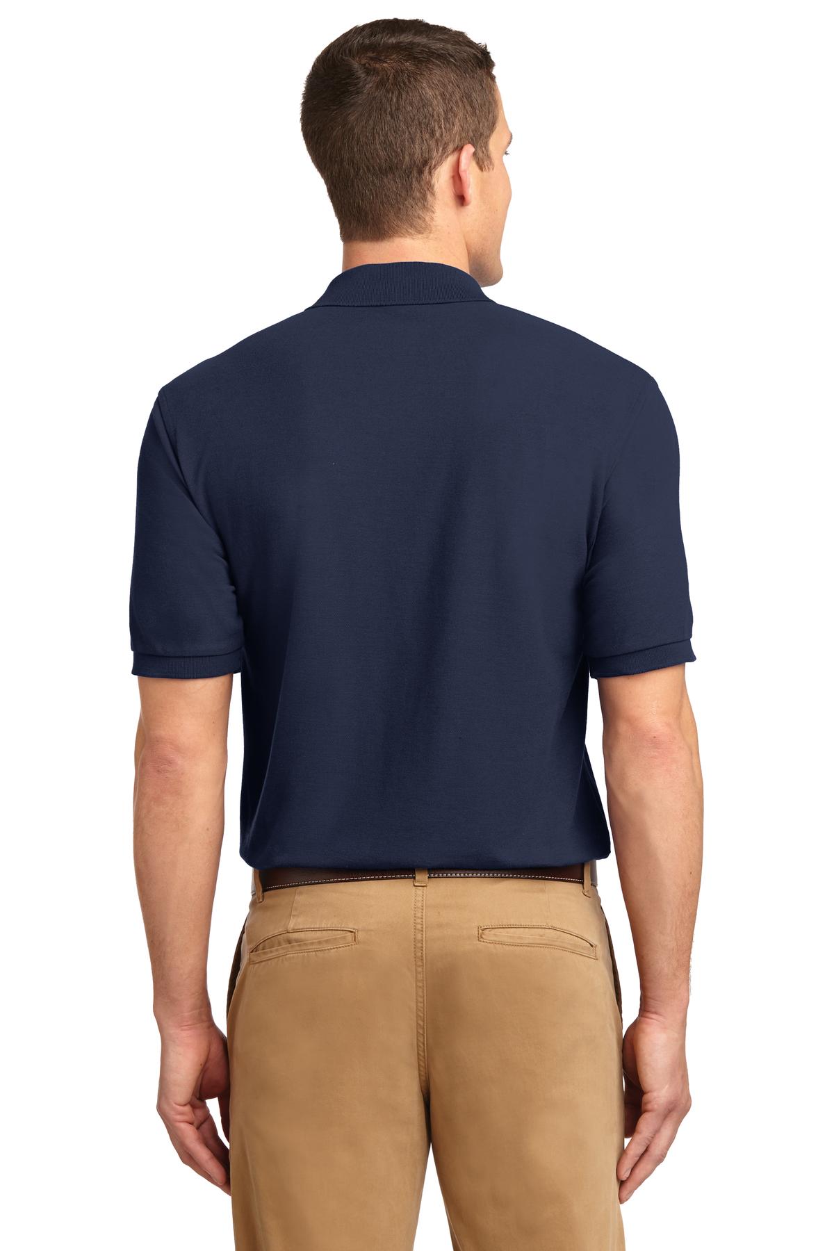 Navy Port Authority Tall Silk Touch Polo. TLK500