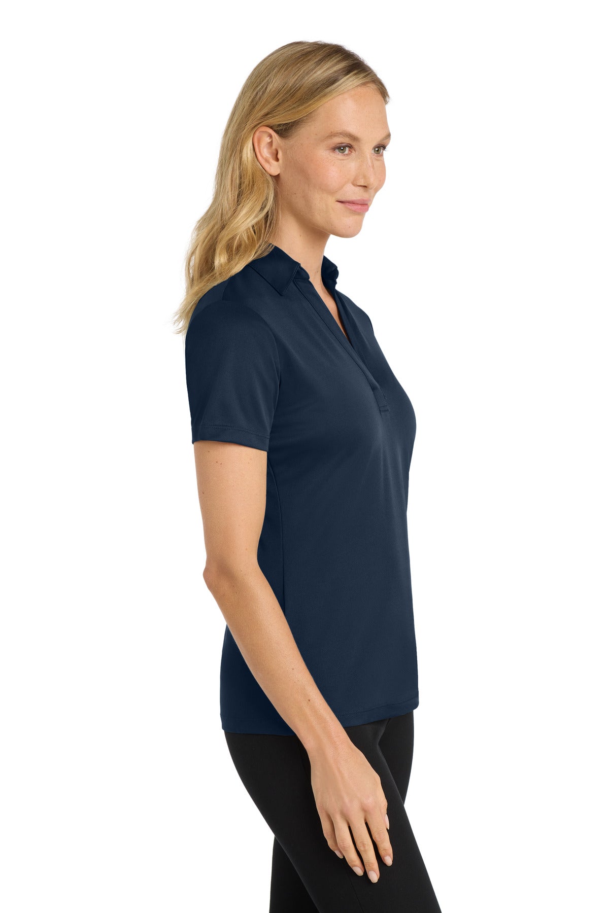 Navy Port Authority Women's Silk Touch Performance Polo. L540