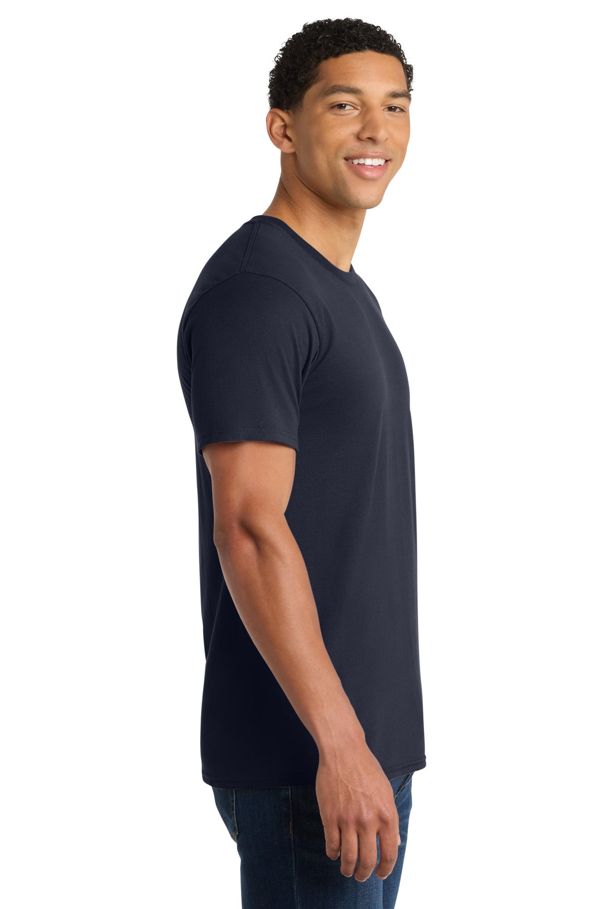 Navy Port & Company - Ring Spun Cotton Tee. PC150