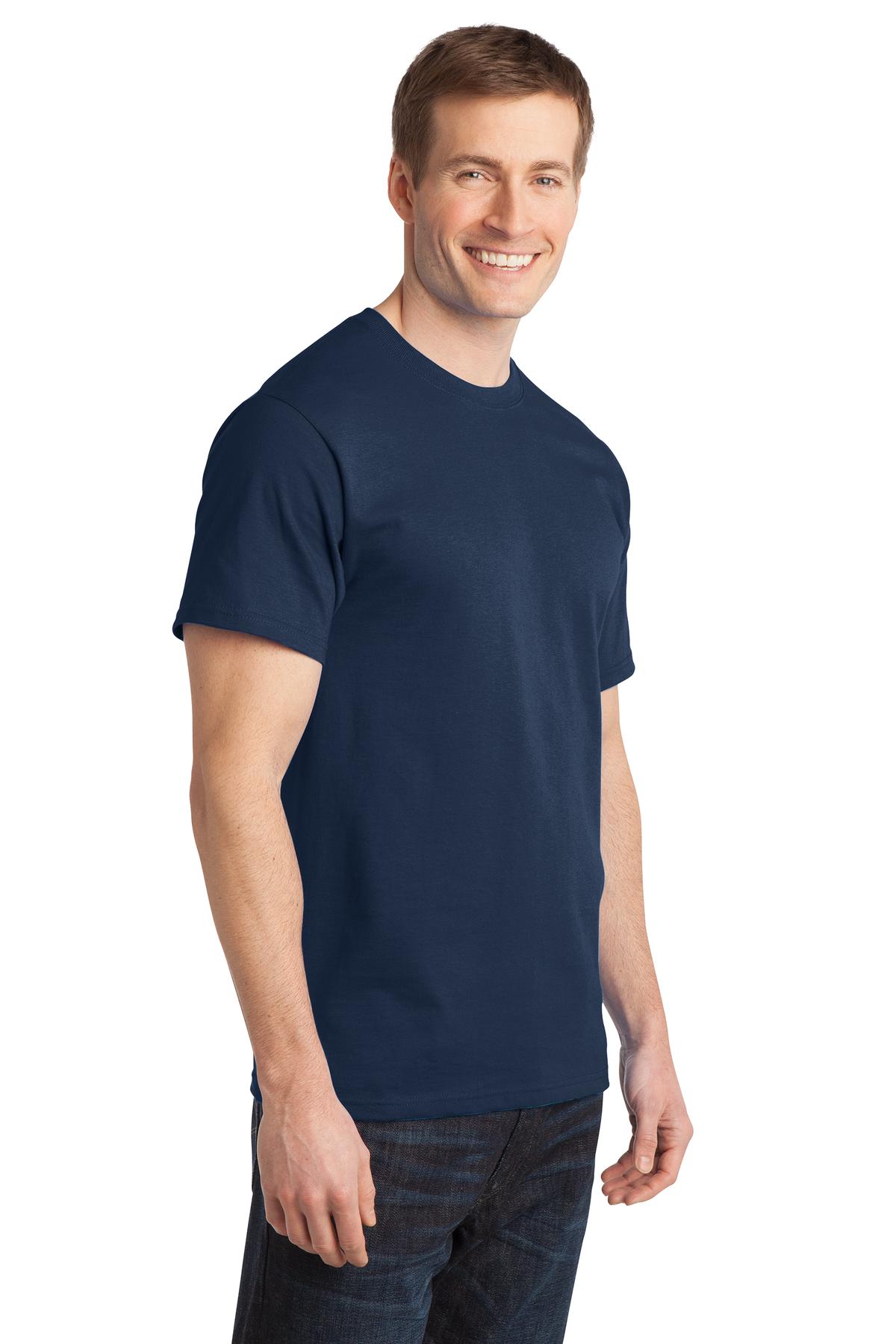 Navy Port & Company - Ring Spun Cotton Tee. PC150