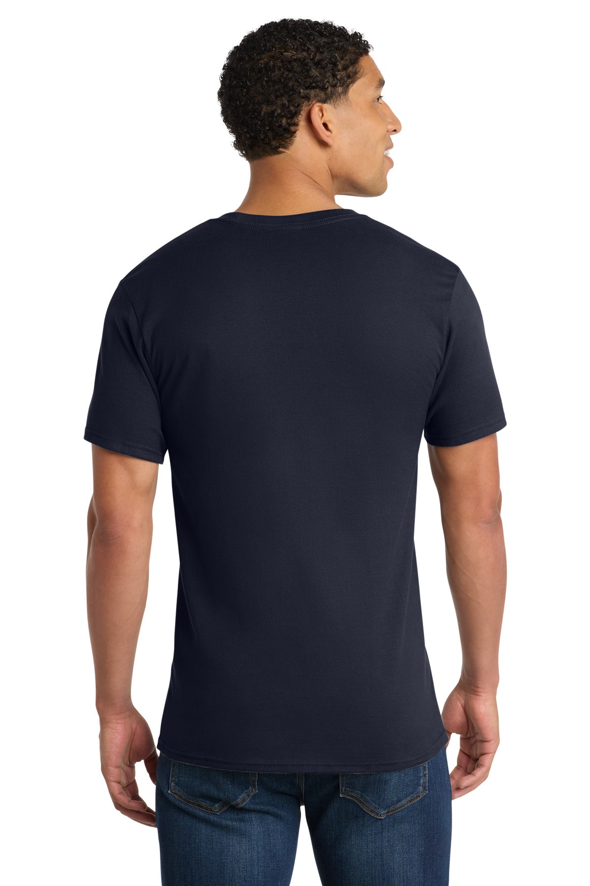 Navy Port & Company - Ring Spun Cotton Tee. PC150