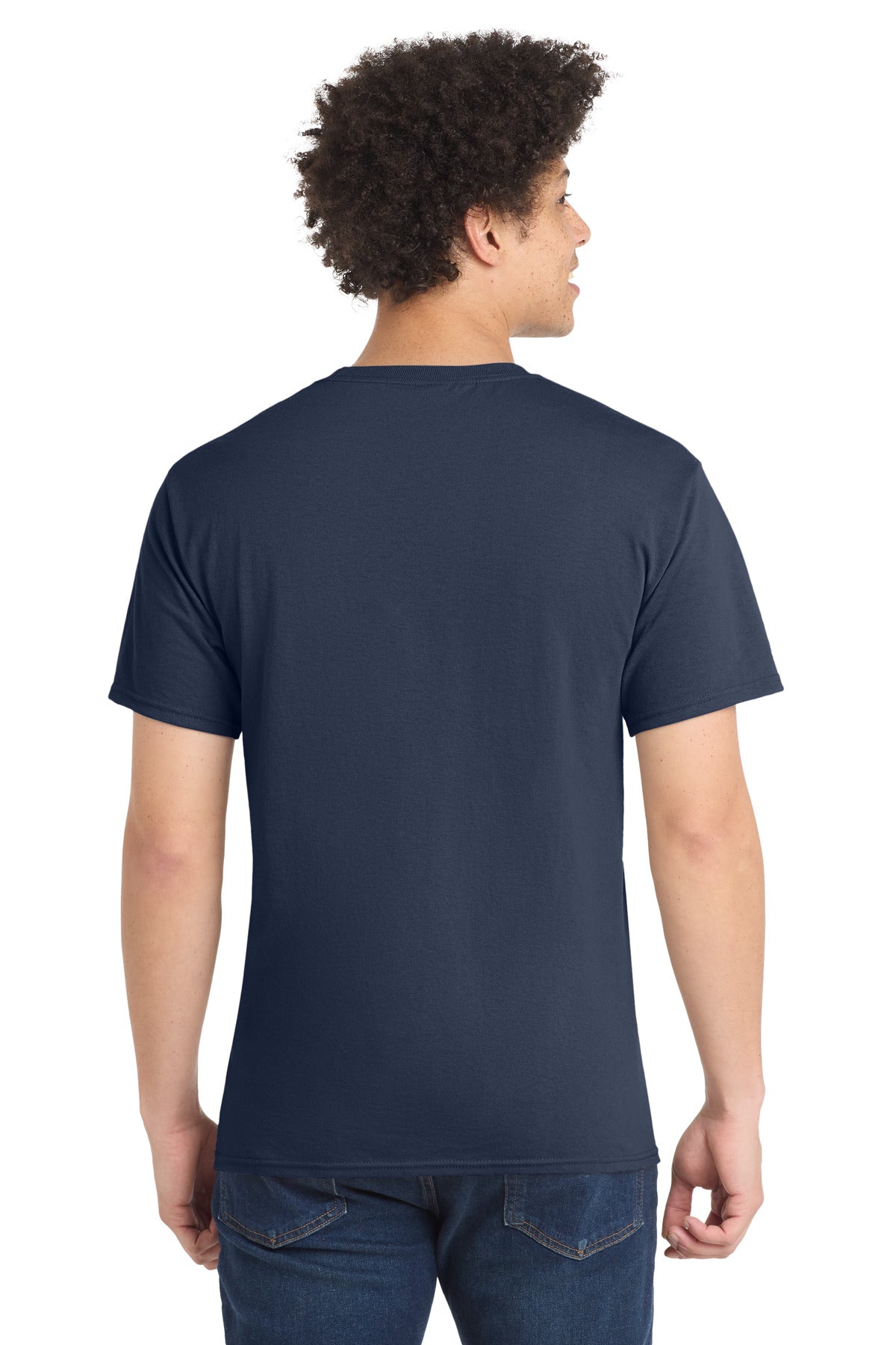 Navy Port & Company Tall Core Blend Tee. PC55T