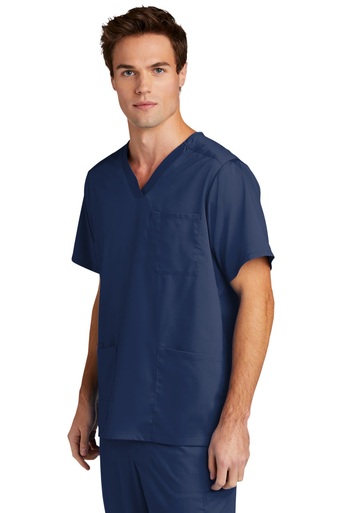 Navy Wink Men's Premiere Flex V-Neck Top WW5068