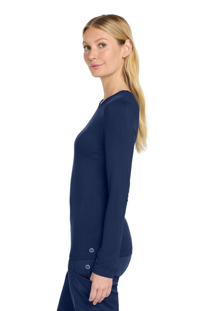 Navy Wink Women's Long Sleeve Layer Tee WW4029