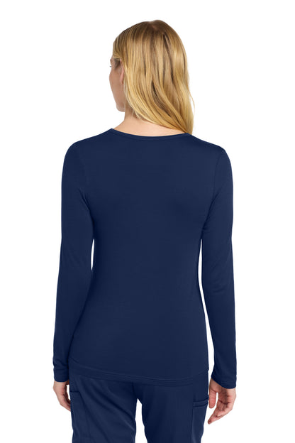 Navy Wink Women's Long Sleeve Layer Tee WW4029