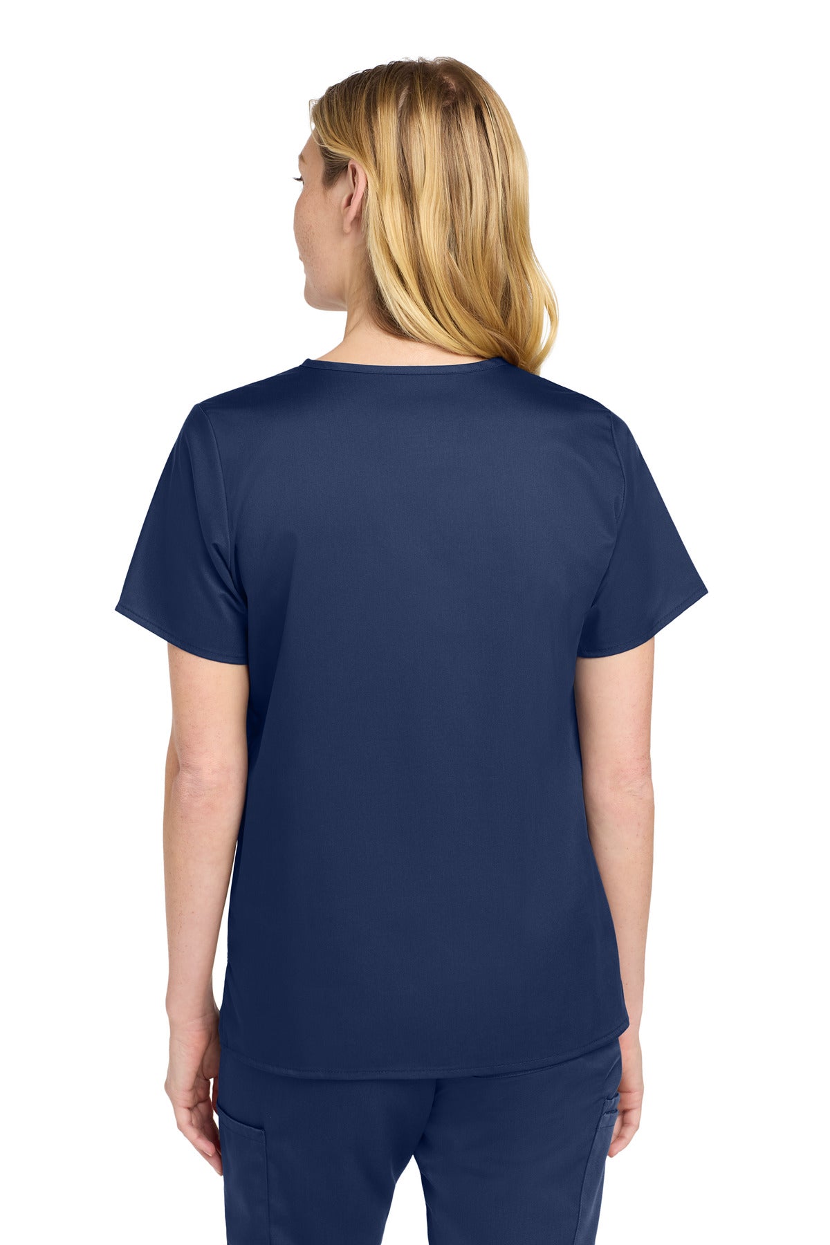 Navy Wink Women's WorkFlex Mock Wrap Top WW4760