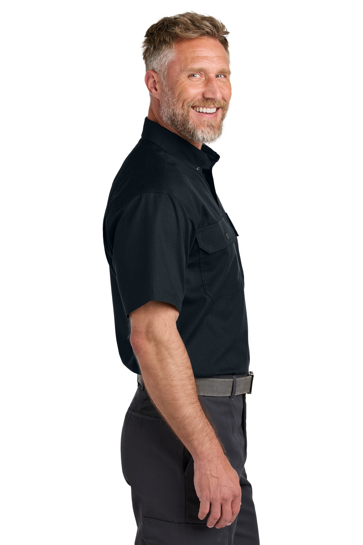 NavyBlue CornerStone Short Sleeve Select Ripstop Shirt CSW175