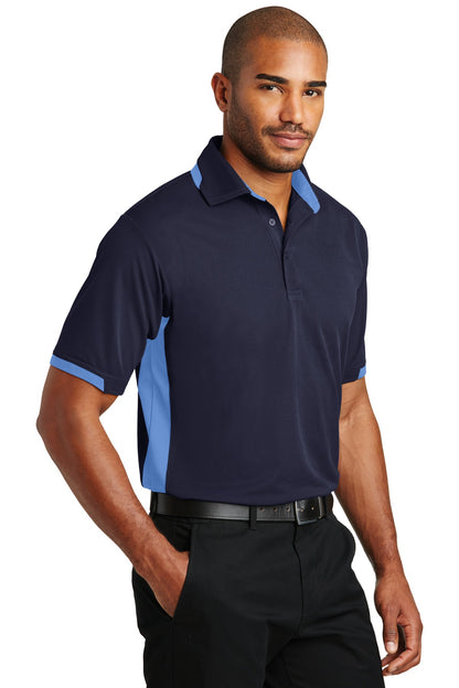 Navy/Blue Lake Port Authority Dry Zone Colorblock Ottoman Polo. K524