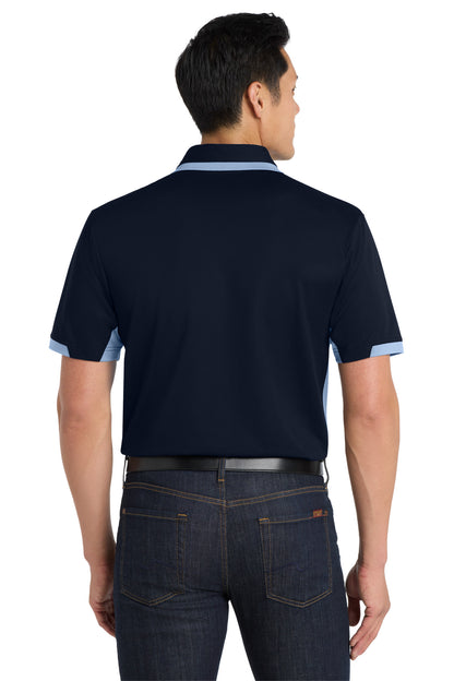 Navy/Blue Lake Port Authority Dry Zone Colorblock Ottoman Polo. K524
