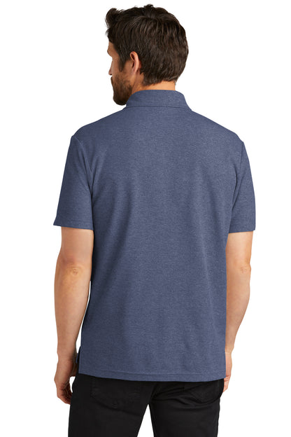 NavyHthr Port Authority C-FREE Cotton Blend Pique Pocket Polo K868