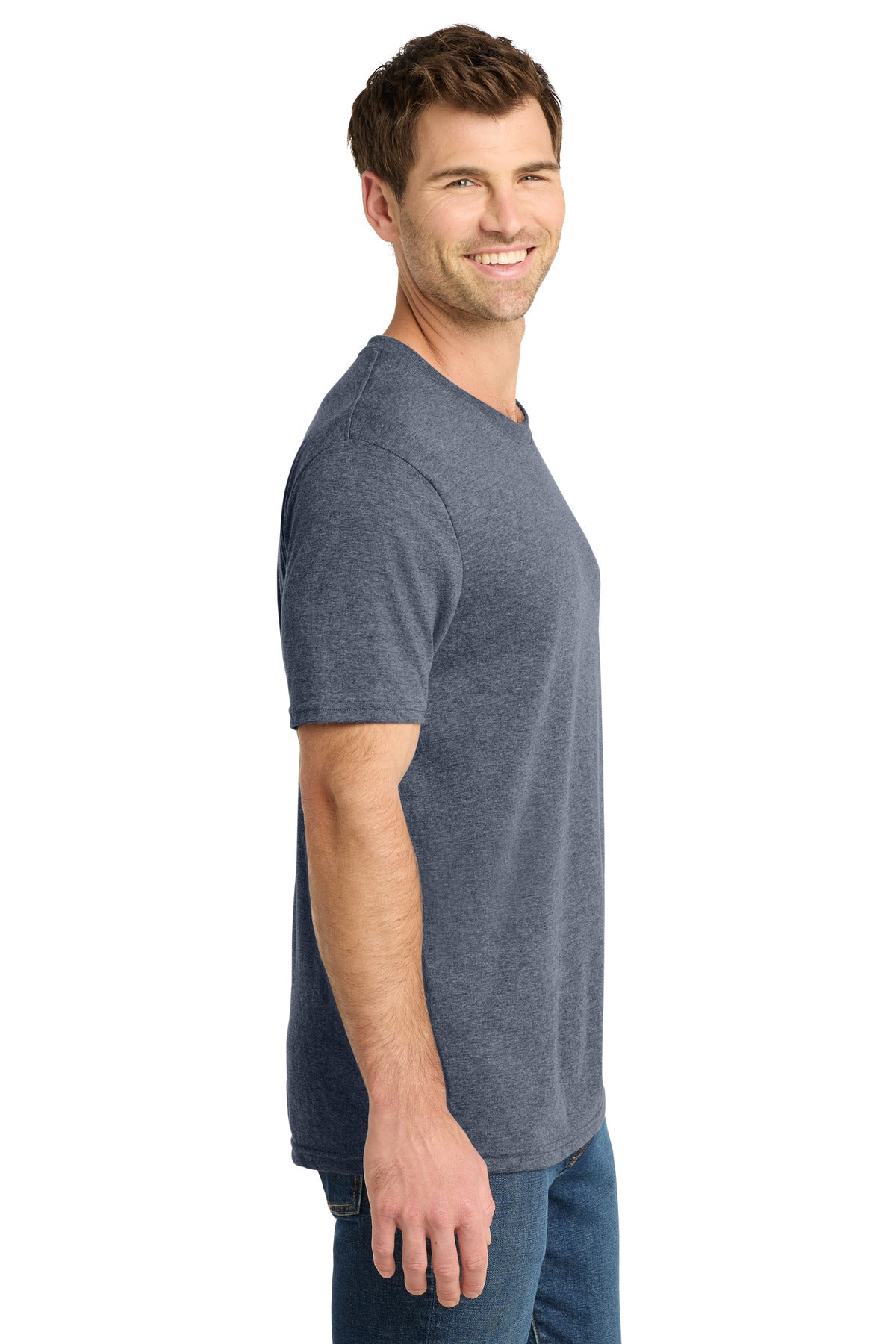 NavyHthr Volunteer Knitwear Tri Tee VL40