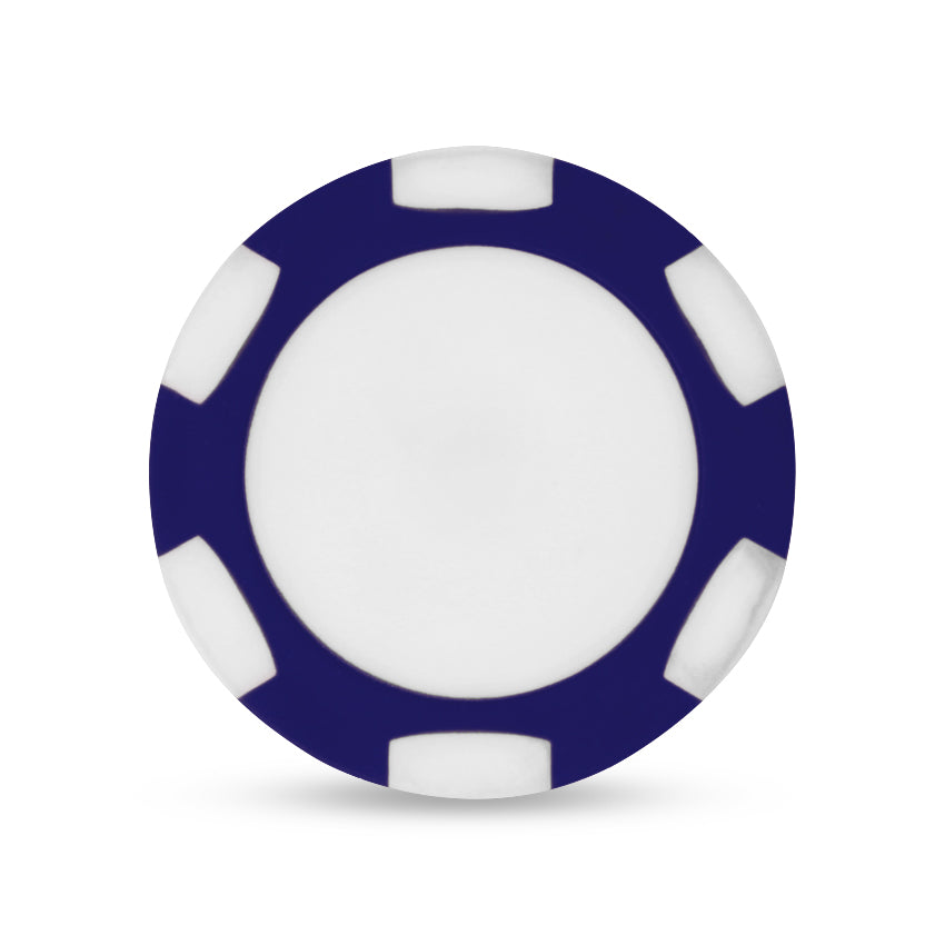 Navy/White Ahead Poker Chip with Ball Marker plain