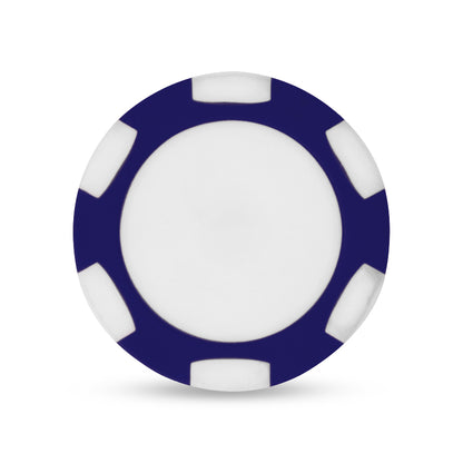 Navy/White Ahead Poker Chip with Ball Marker plain