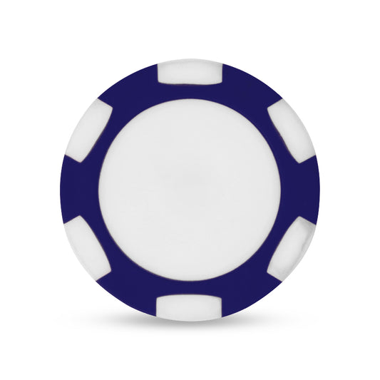 Navy/White Ahead Poker Chip with Ball Marker plain