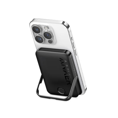 Black Anker® MagGo 5K Power Bank with Stand