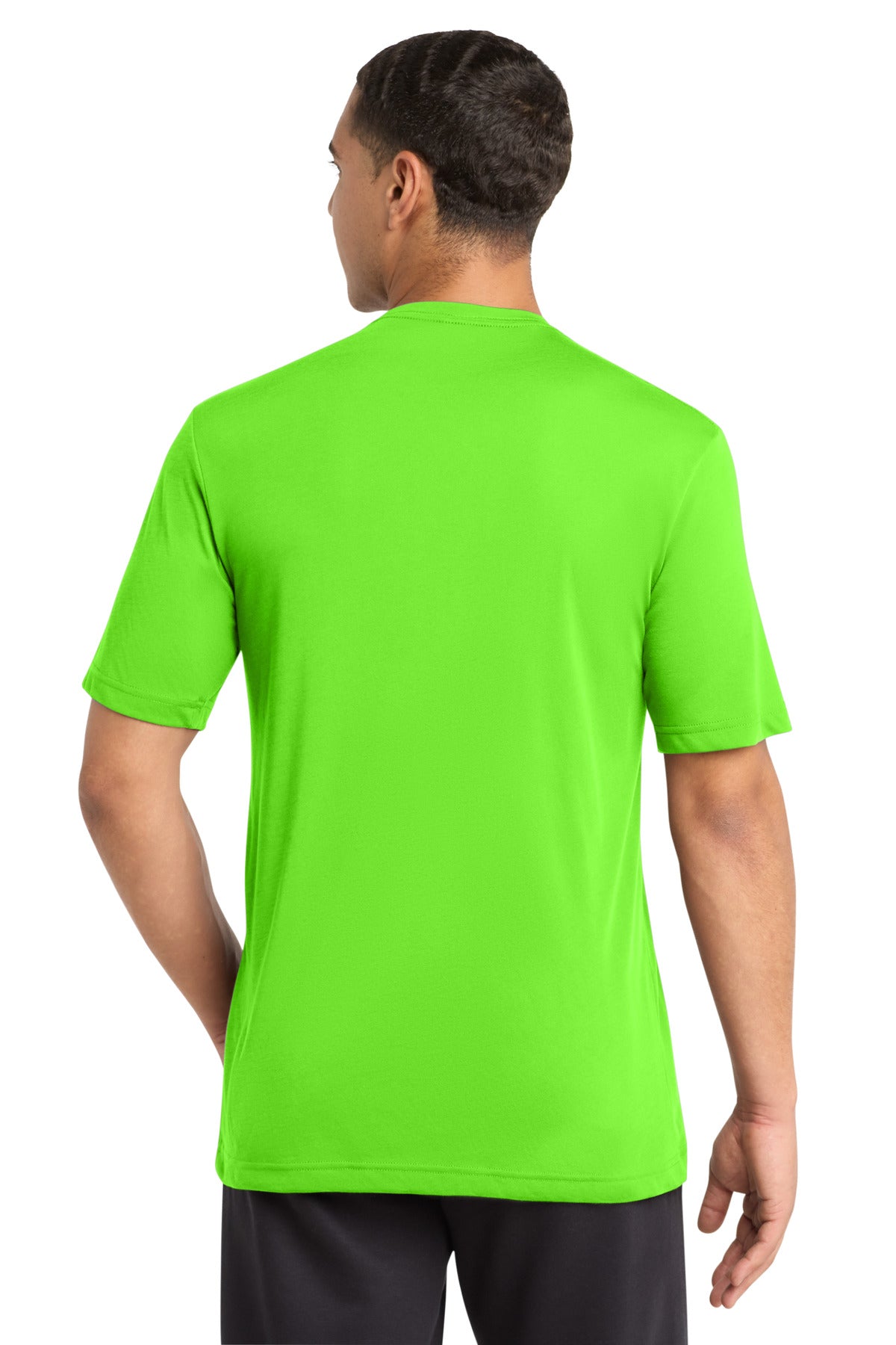 Neon Green Sport-Tek PosiCharge Competitor Cotton Touch Tee. ST450
