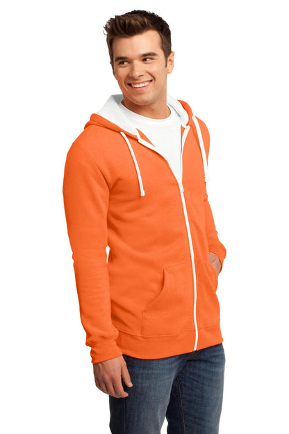 Neon Orange District The Concert Fleece Full-Zip Hoodie. DT800