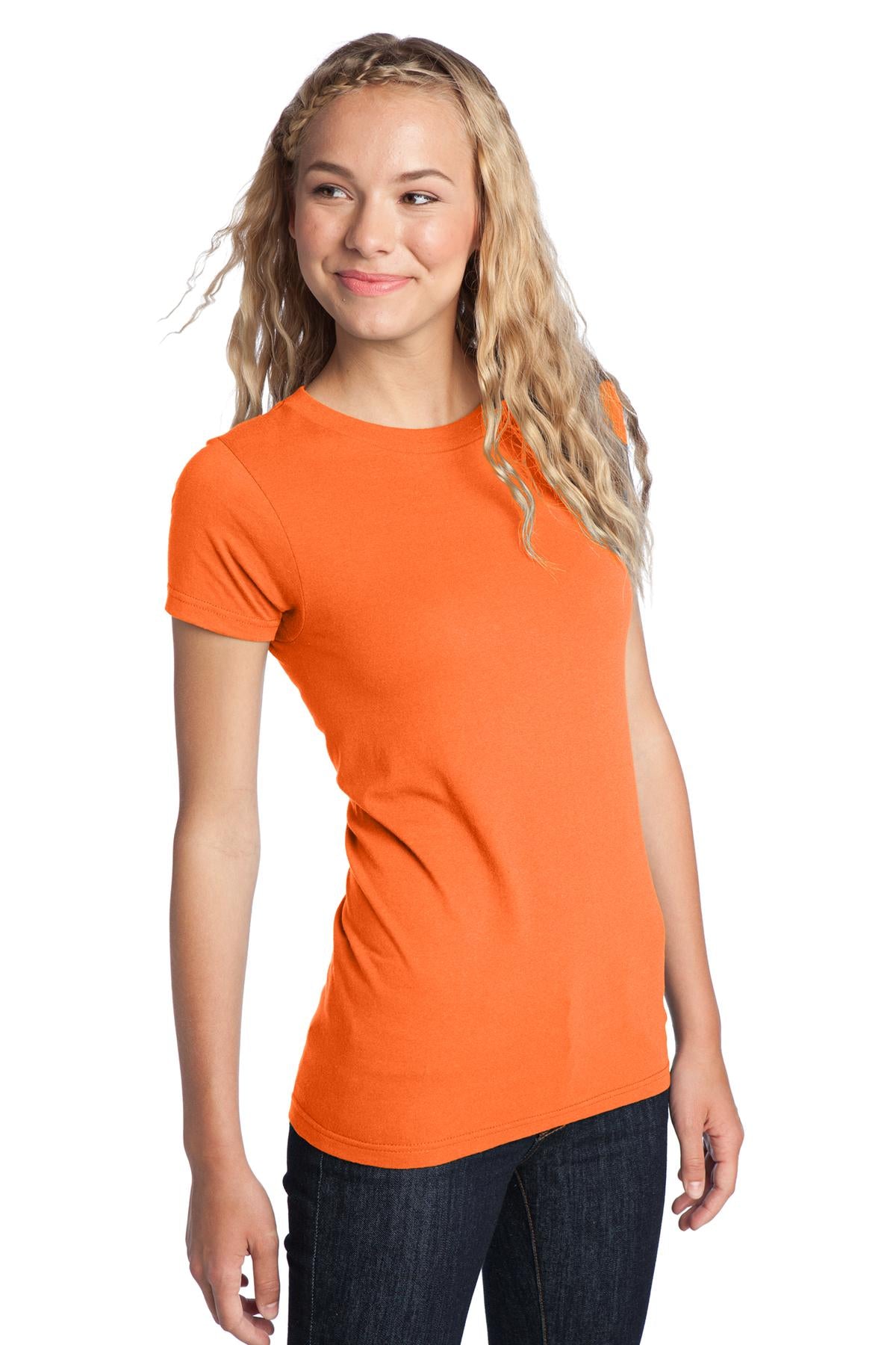 Neon Orange District Women's Fitted The Concert Tee DT5001