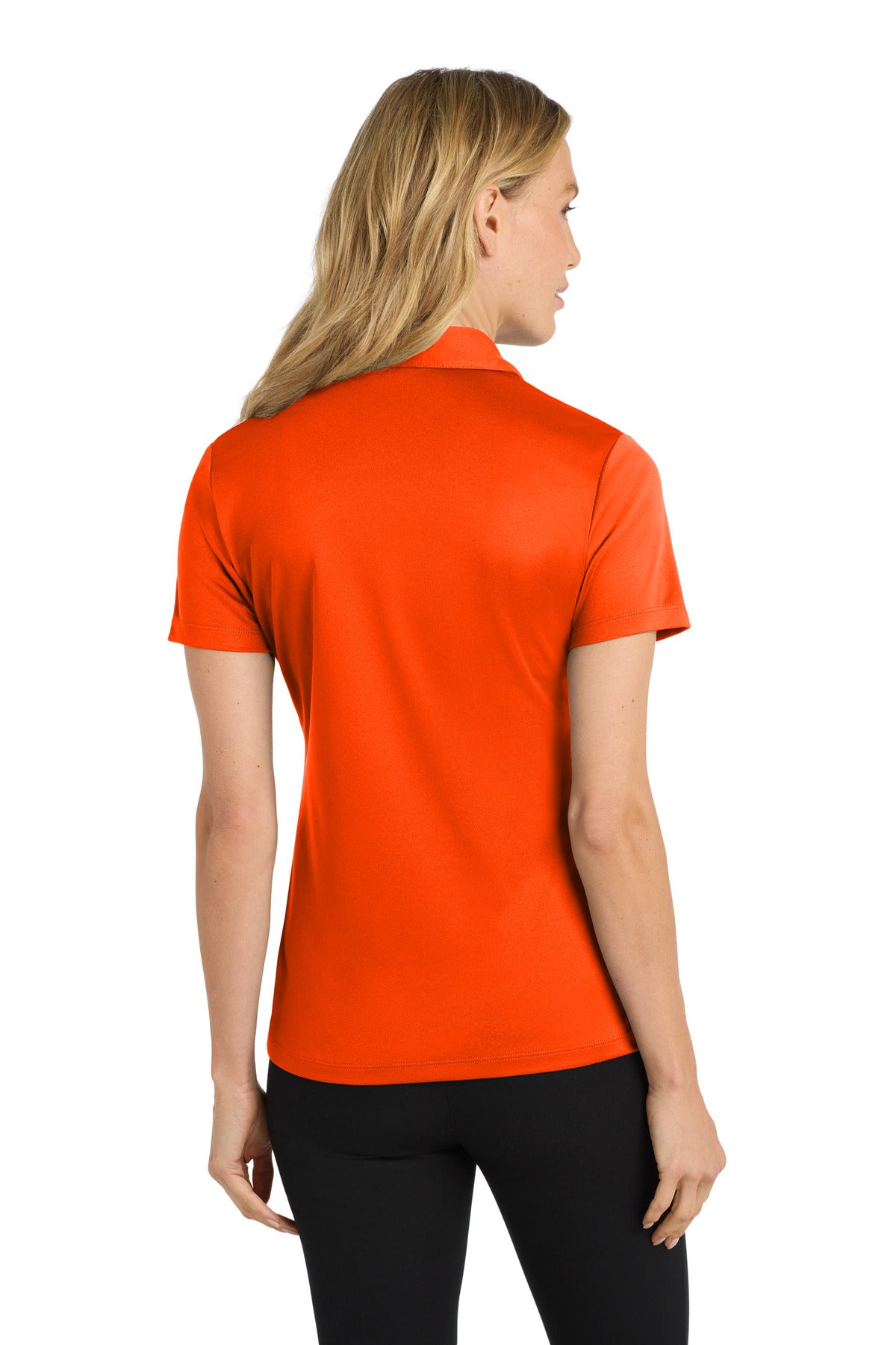 Neon Orange Port Authority Women's Silk Touch Performance Polo. L540