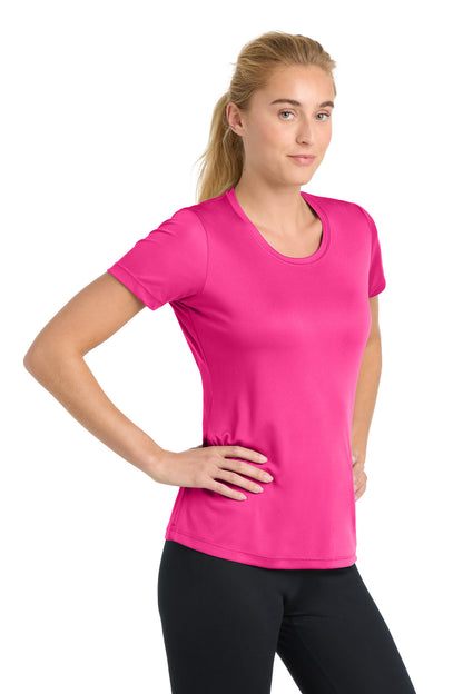 Neon Pink Sport-Tek Women's PosiCharge Competitor Tee. LST350