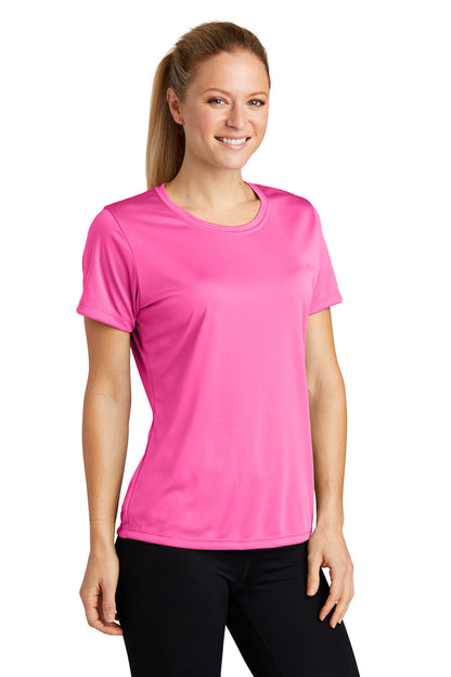 Neon Pink Sport-Tek Women's PosiCharge Competitor Tee. LST350
