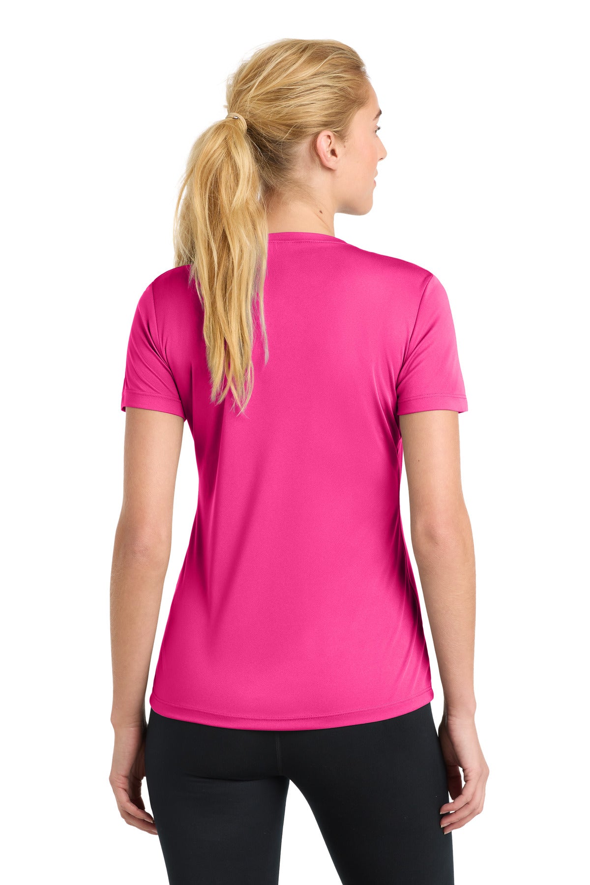 Neon Pink Sport-Tek Women's PosiCharge Competitor Tee. LST350