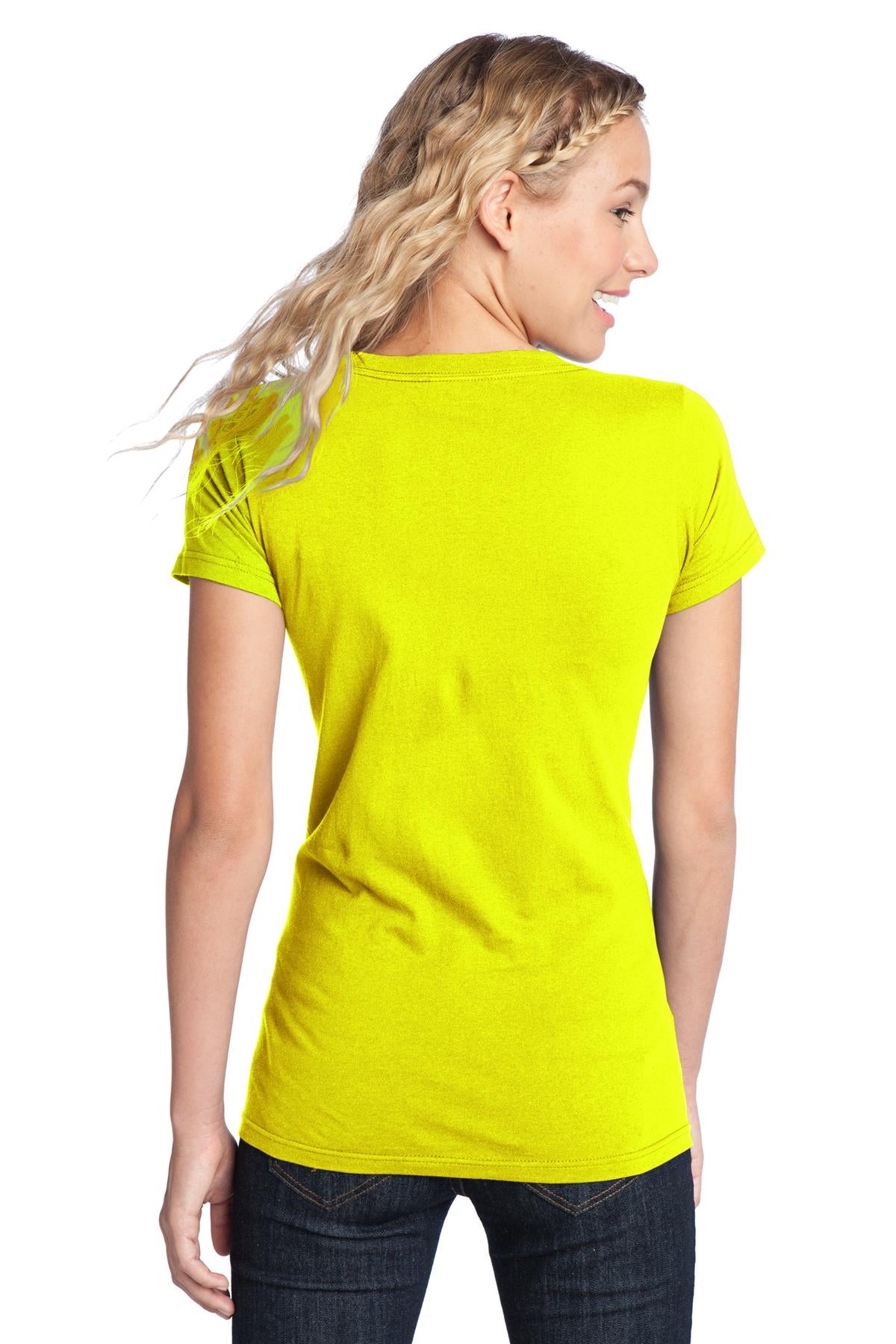 Neon Yellow District Women's Fitted The Concert Tee DT5001