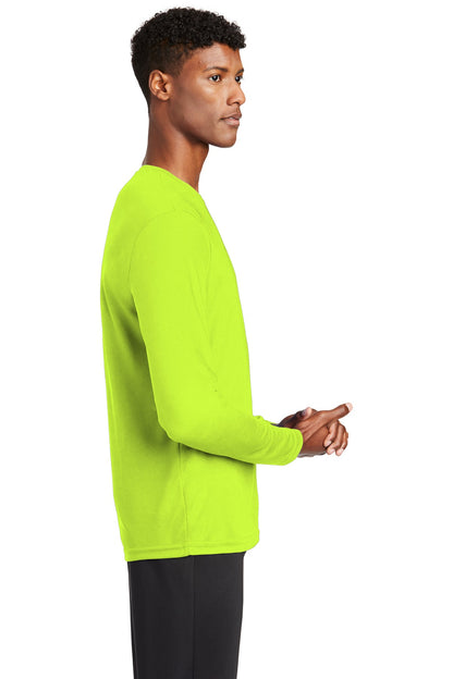 Neon Yellow Sport-Tek PosiCharge RacerMesh Long Sleeve Tee. ST340LS