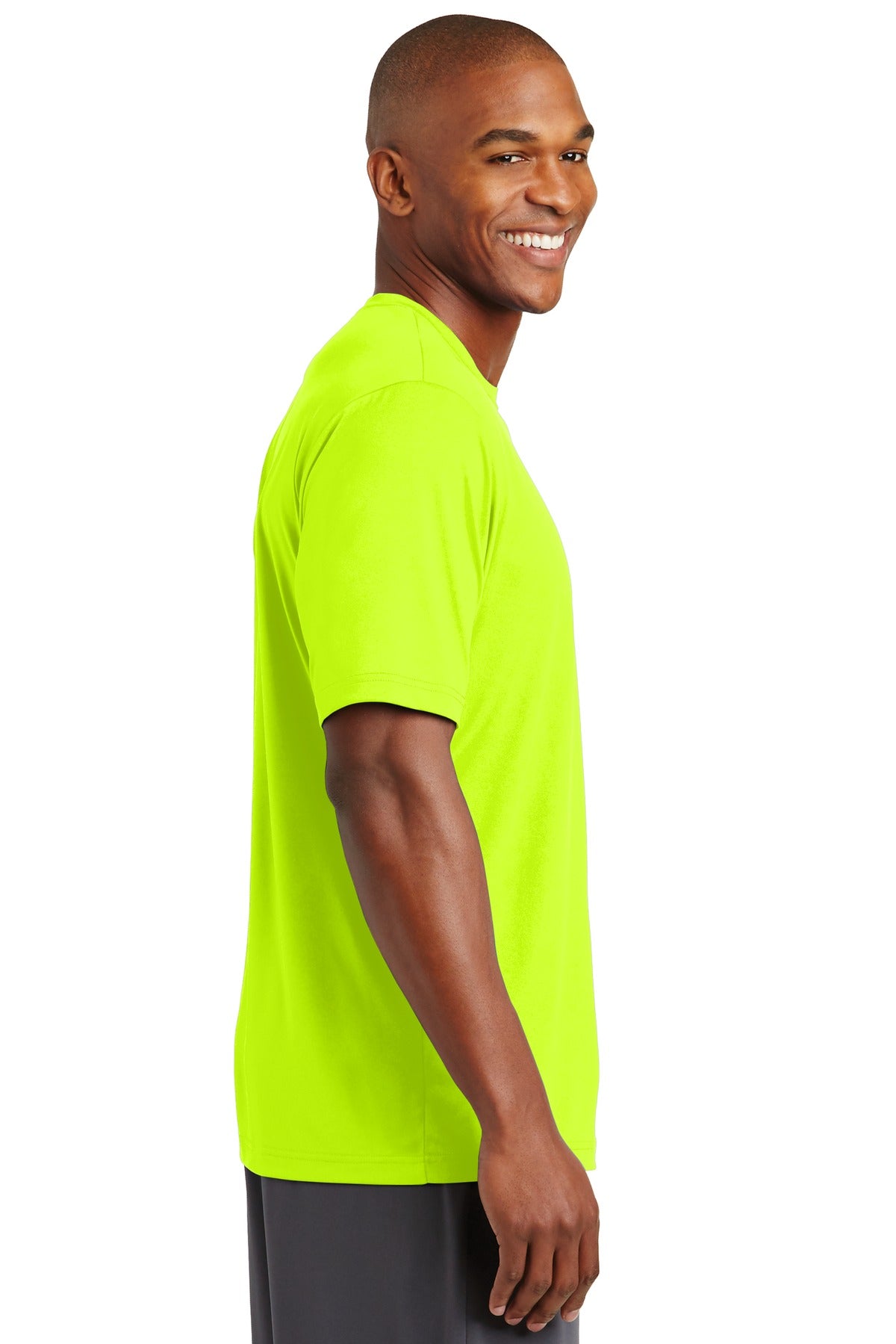 Neon Yellow Sport-Tek PosiCharge Tough Tee . ST320
