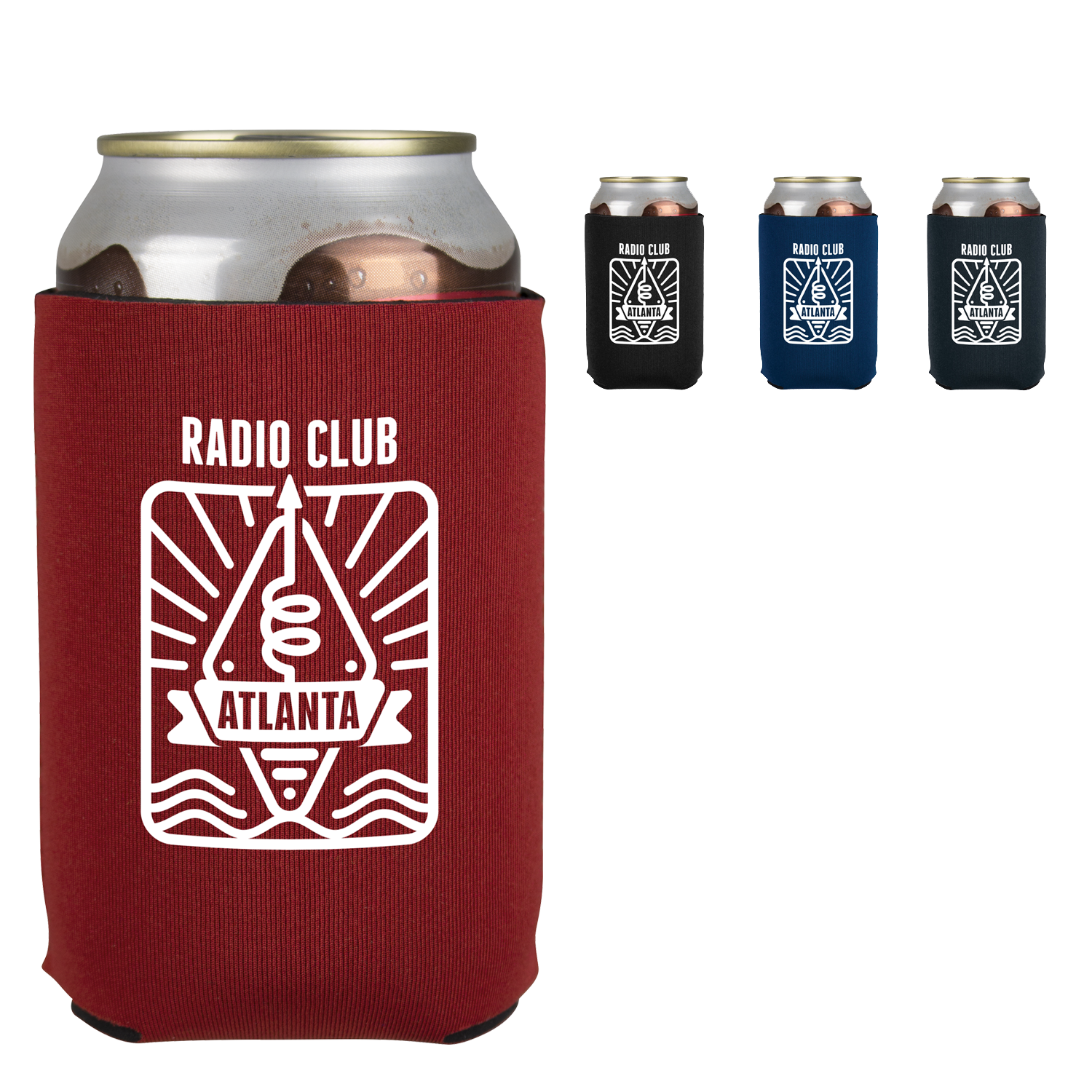 Black Neoprene Can Holder-1 Sided