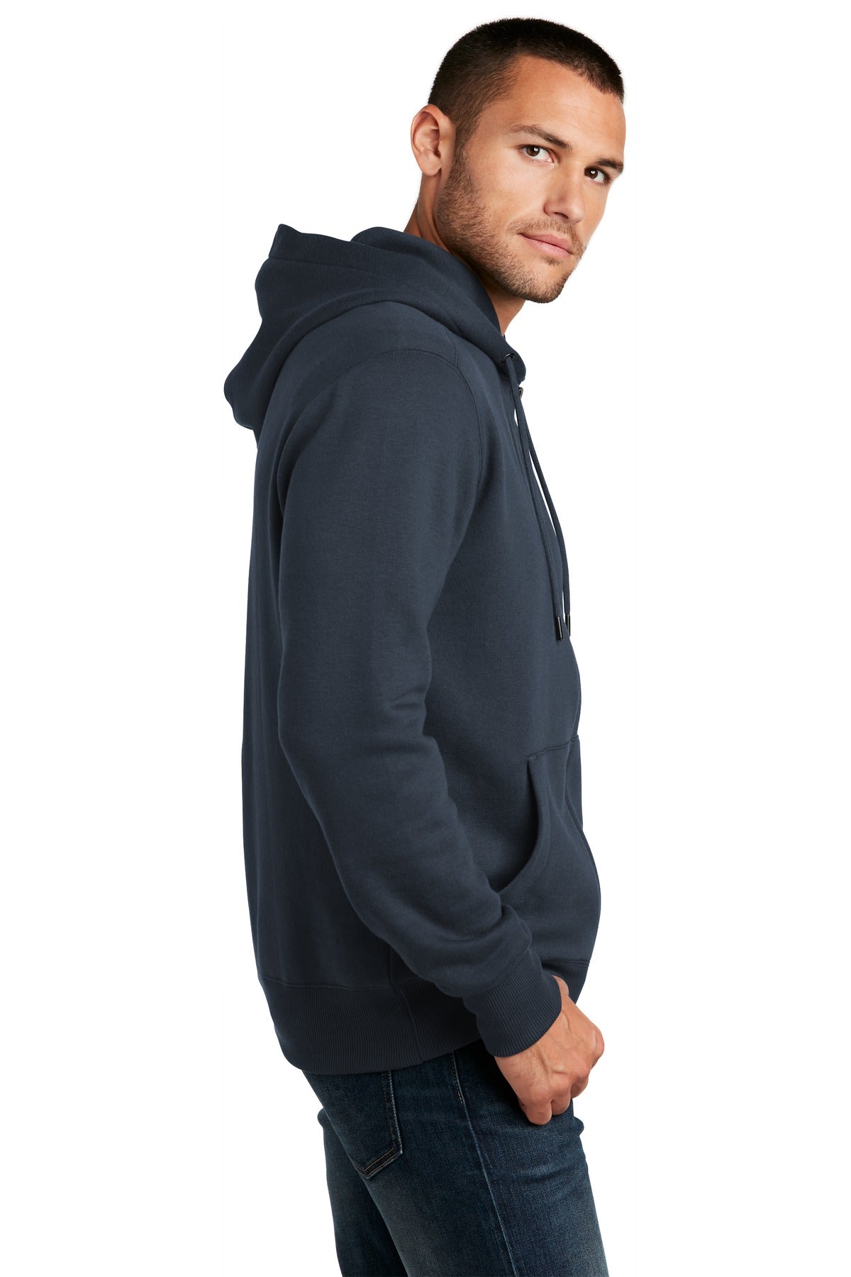 New Navy District Perfect Weight Fleece Full-Zip Hoodie DT1103