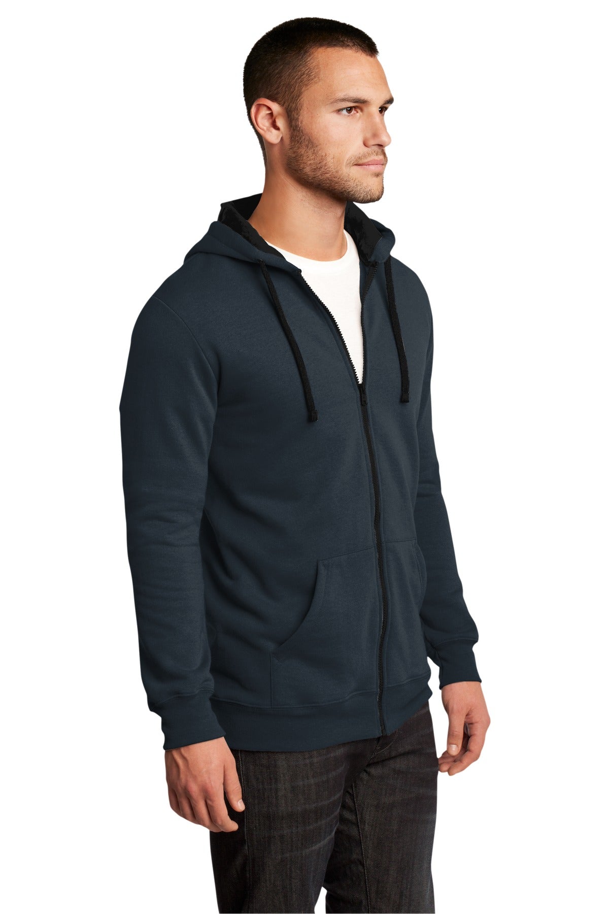 New Navy District The Concert Fleece Full-Zip Hoodie. DT800
