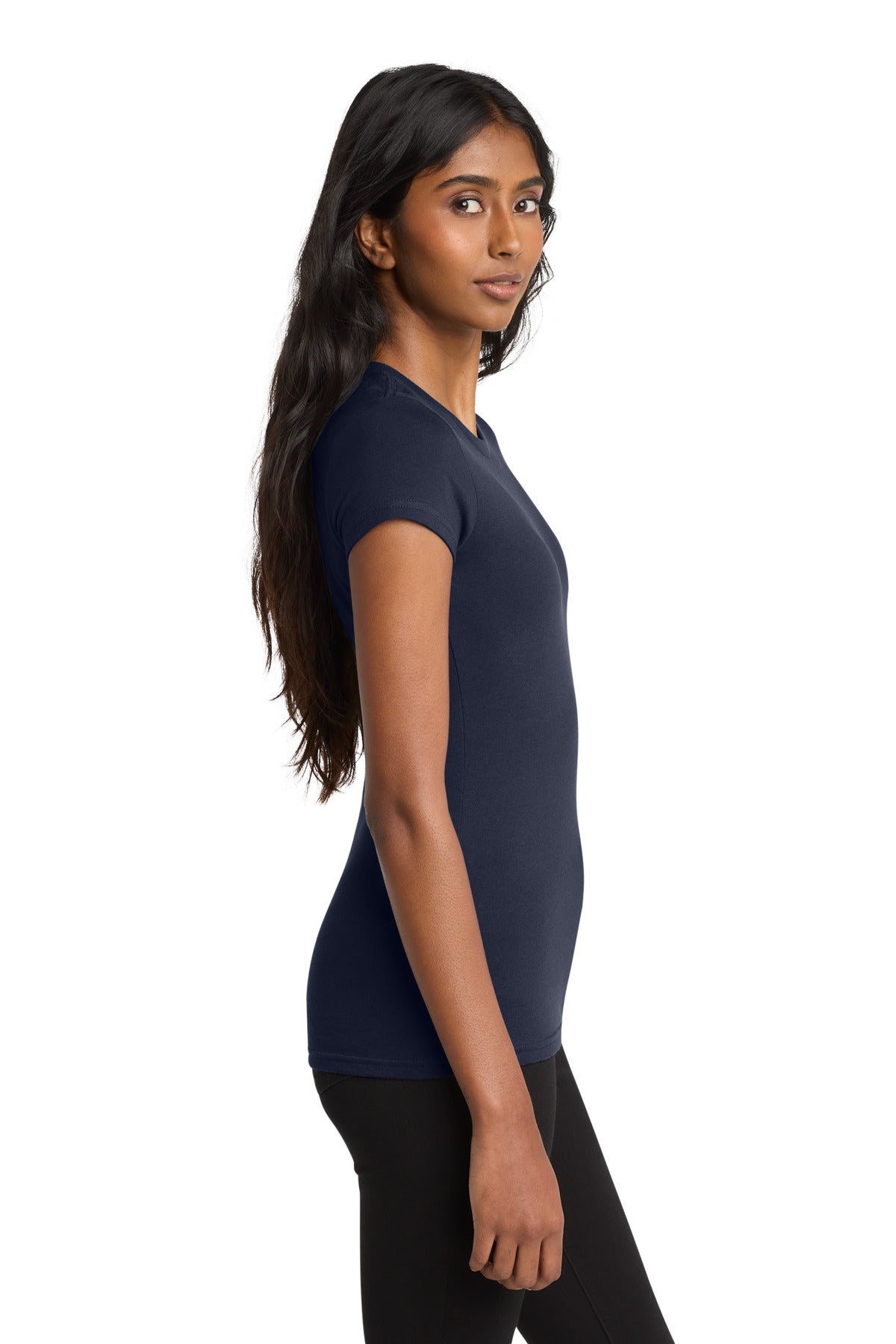 New Navy District Women's Fitted Very Important Tee . DT6001