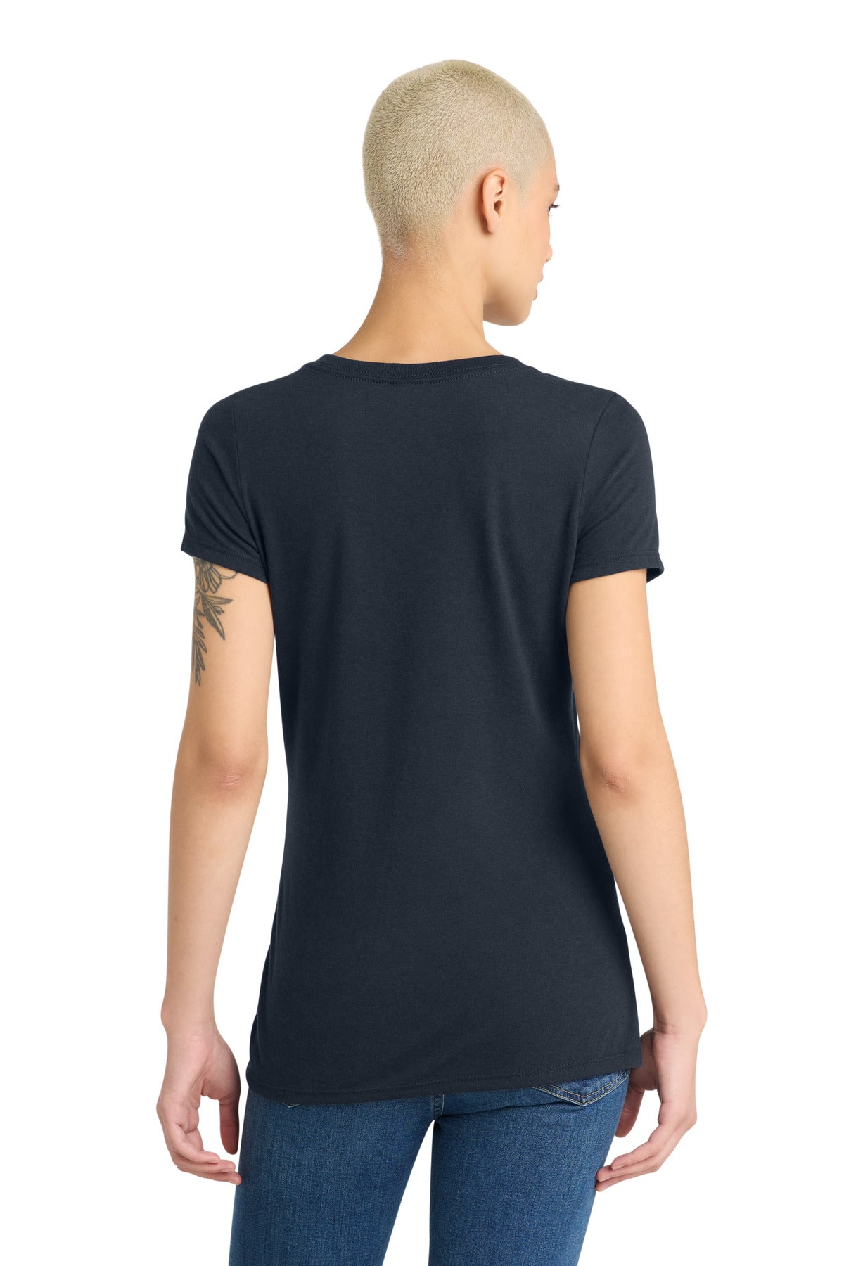 New Navy District Women's Perfect Tri V-Neck Tee. DM1350L