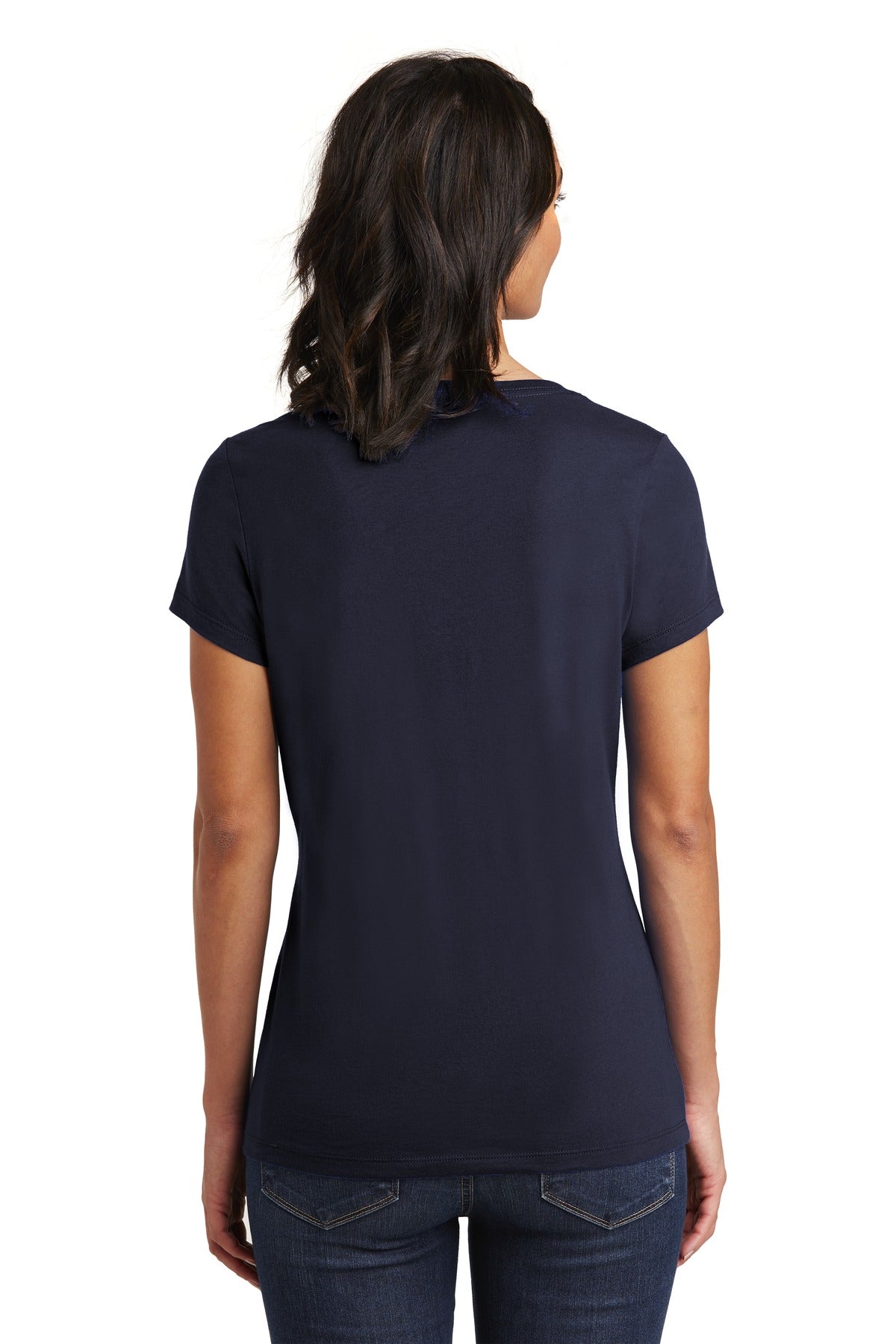 New Navy District Women's Very Important Tee V-Neck. DT6503