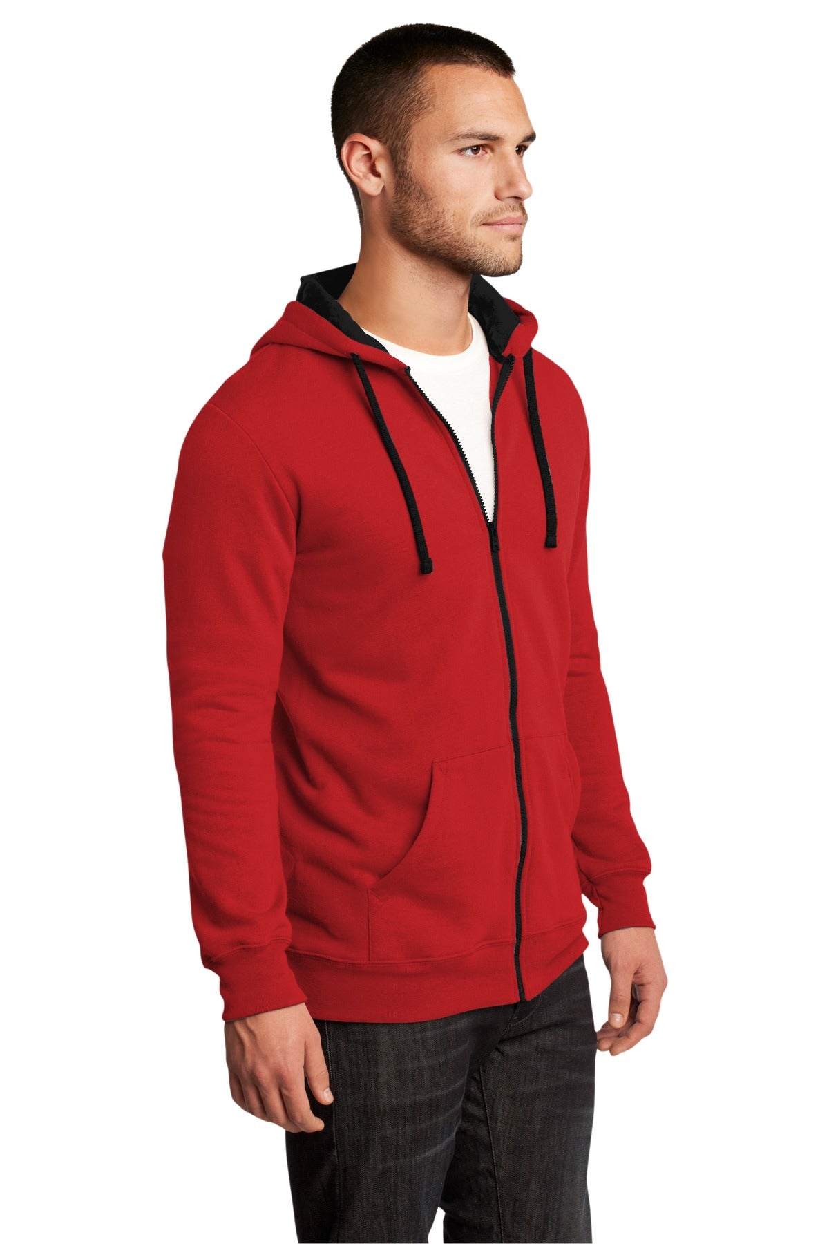 New Red District The Concert Fleece Full-Zip Hoodie. DT800