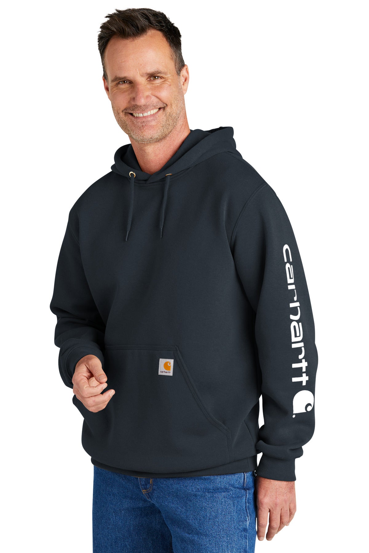 NewNavy Carhartt Midweight Hooded Logo Sweatshirt CTK288