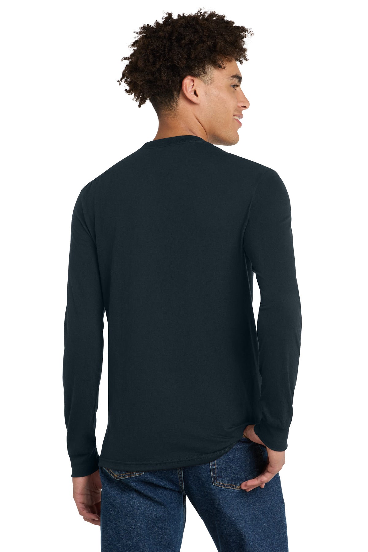 NewNavy District Perfect Tri Long Sleeve Tee . DM132