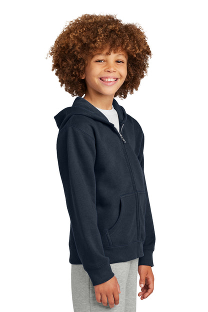 NewNavy District Youth V.I.T. Fleece Full-Zip Hoodie DT6102Y