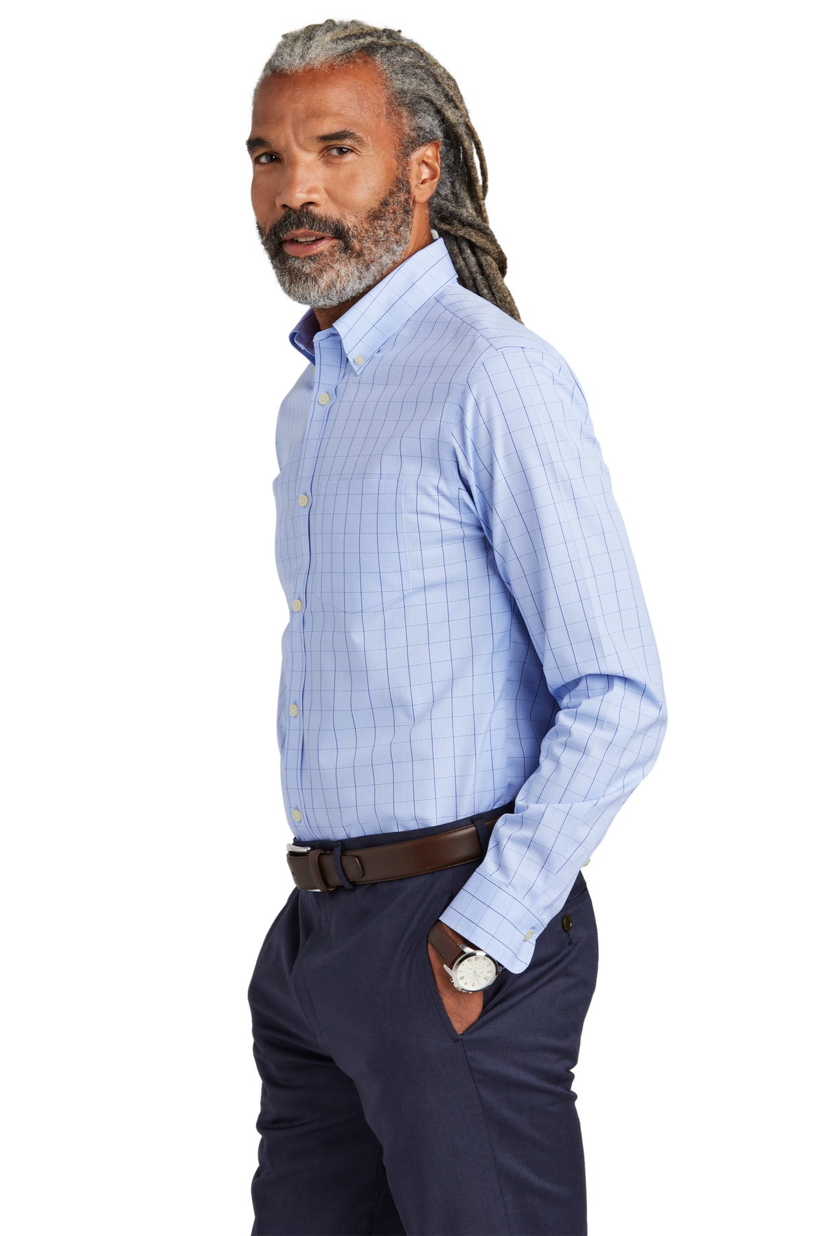 NewportBlu Brooks Brothers Wrinkle-Free Stretch Patterned Shirt BB18008