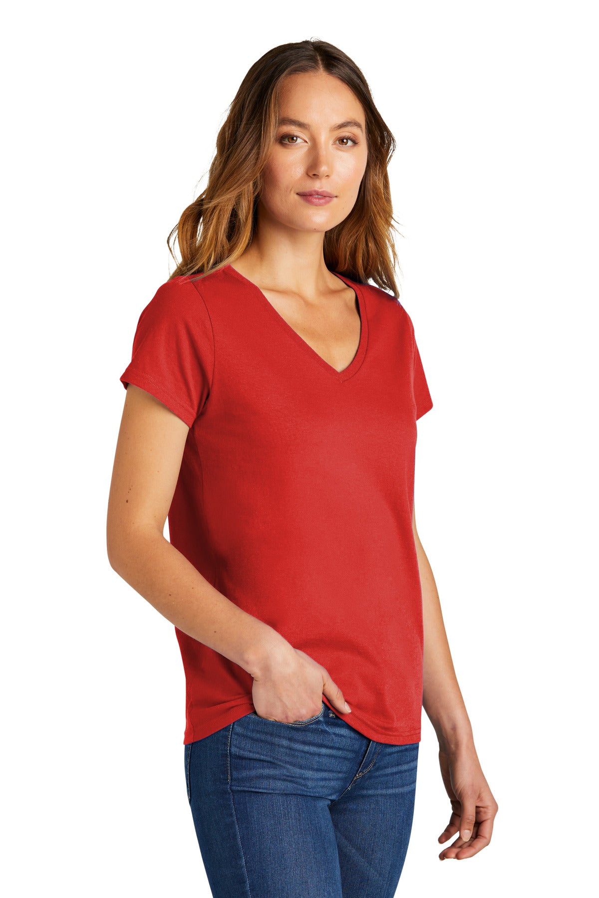 NewRed District Women's The Concert Tee V-Neck DT5002