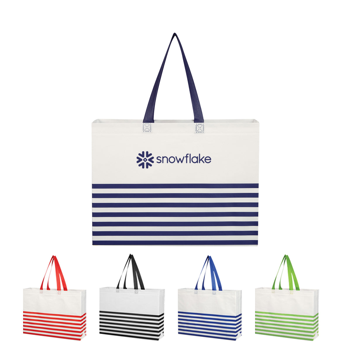 Non-Woven Horizontal Stripe Tote Bag  grouped