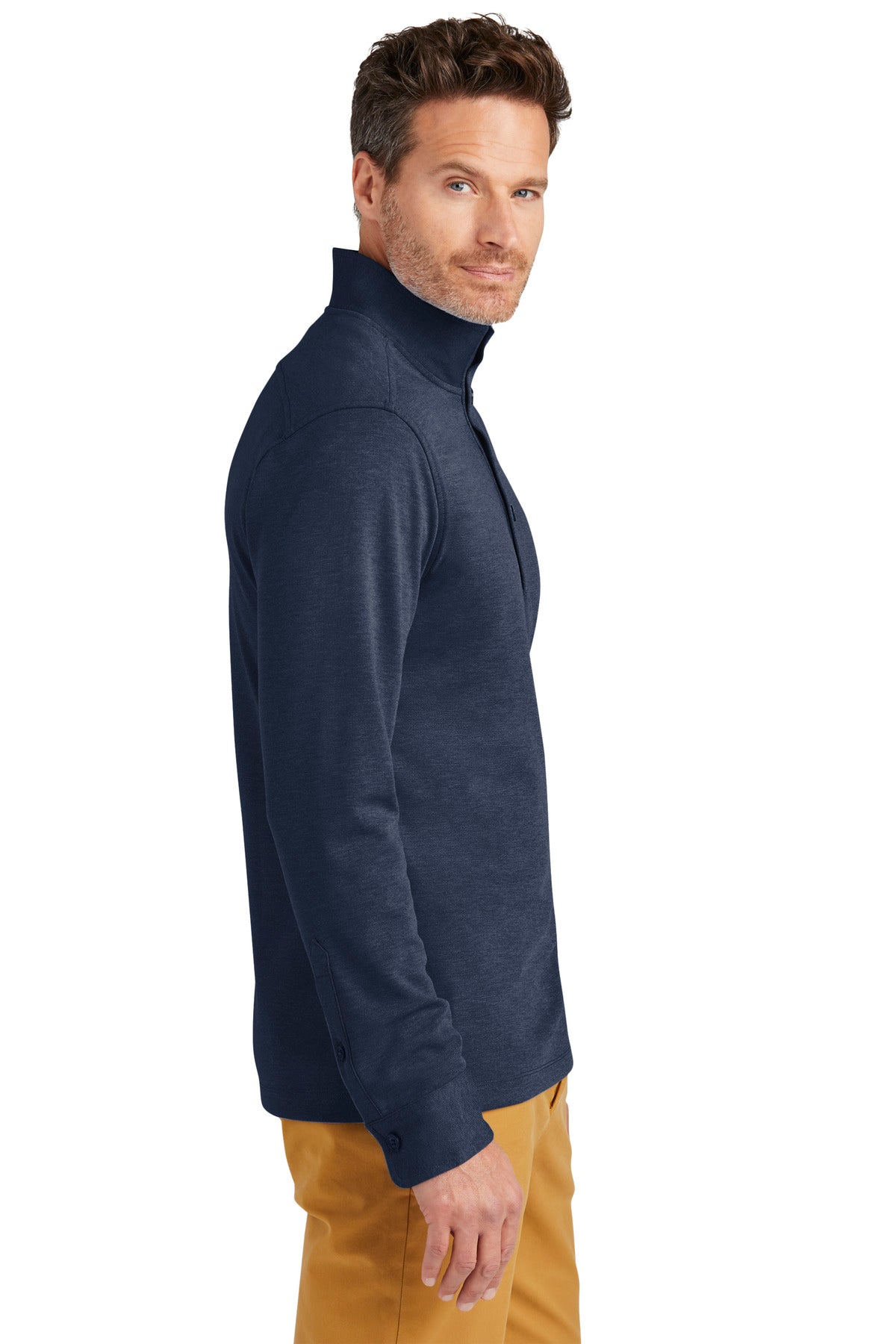 NvBlazerHt Brooks Brothers Mid-Layer Stretch 1/2-Button BB18202