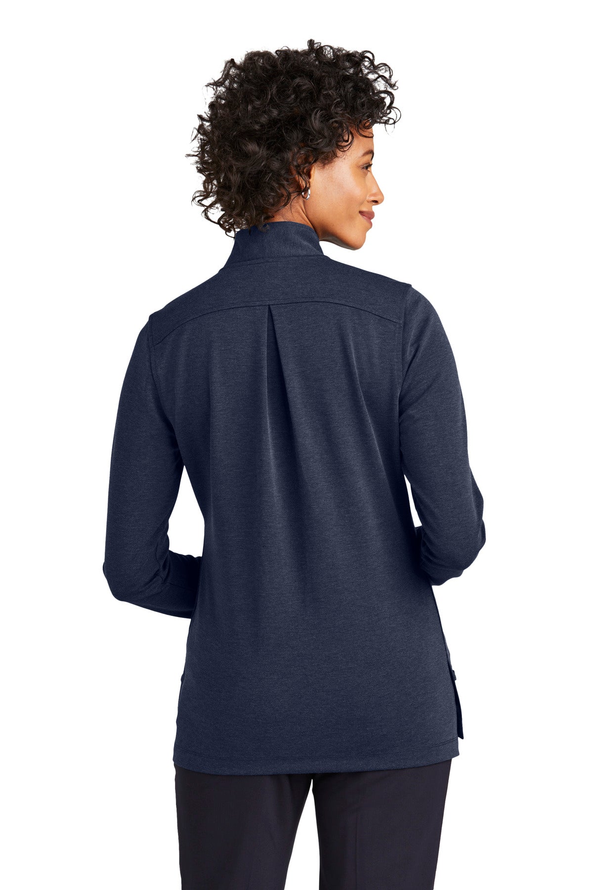 NvBlazerHt Brooks Brothers Women's Mid-Layer Stretch 1/2-Button BB18203
