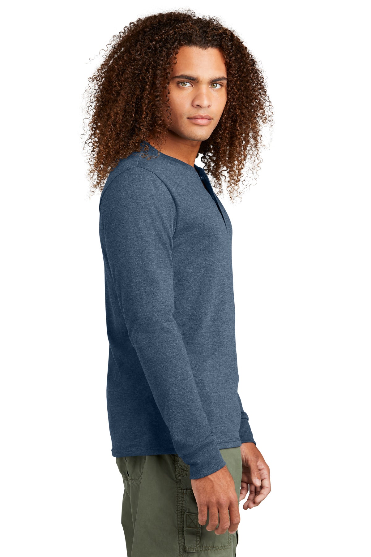 NvyFrost District Perfect Tri Long Sleeve Henley DT145