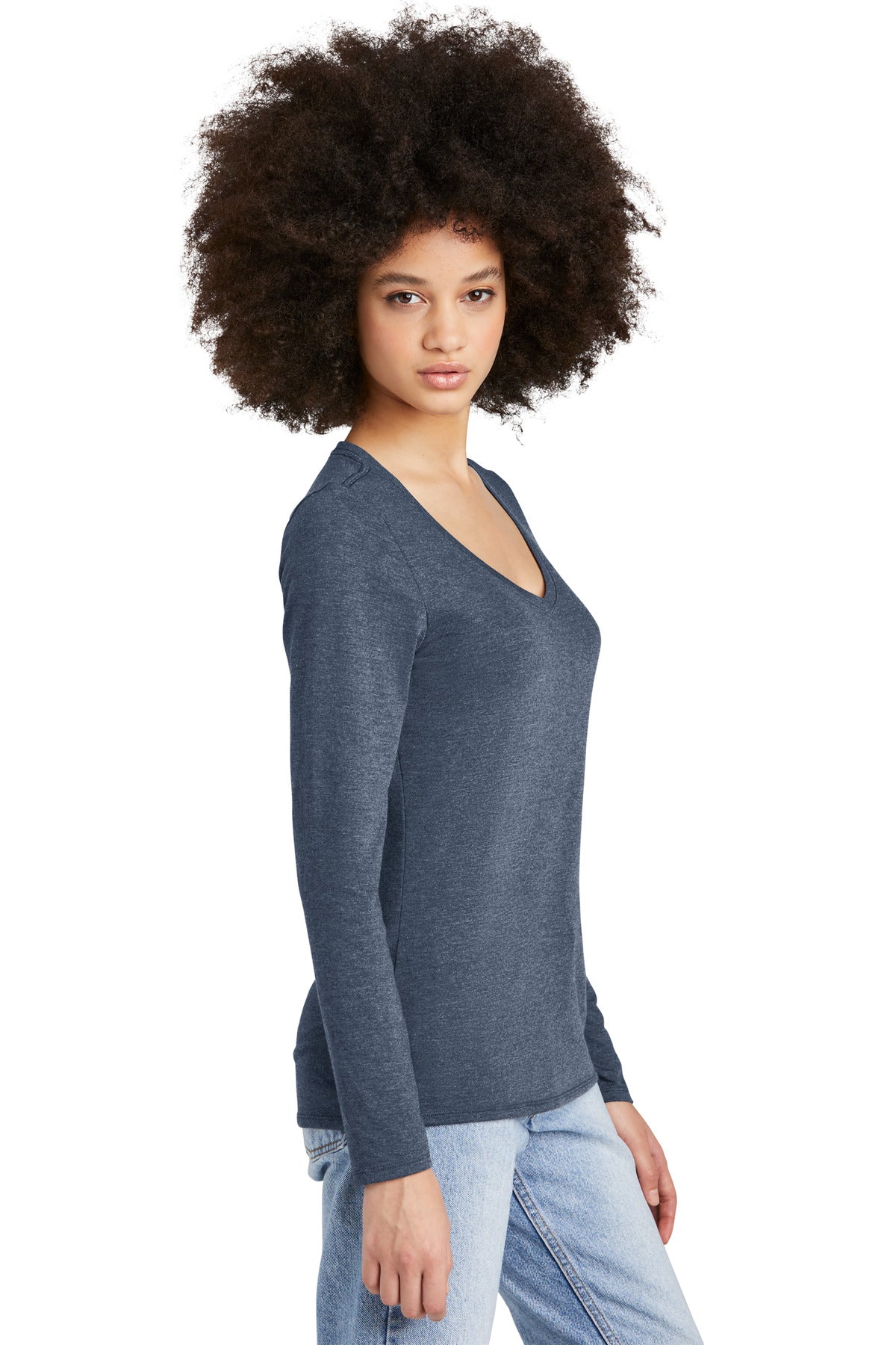 NvyFrost District Women's Perfect Tri Long Sleeve V-Neck Tee DT135