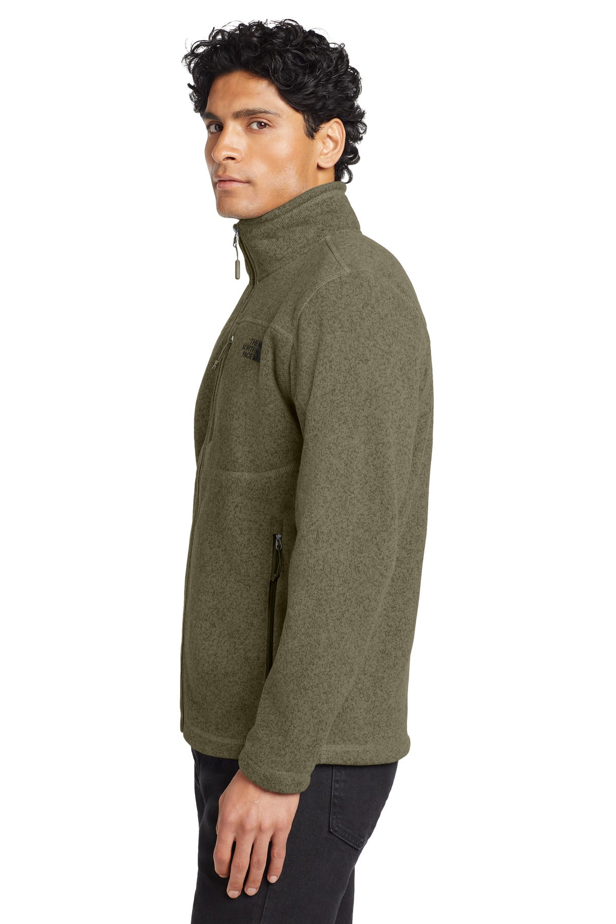 Nw Taupe Grn H The North Face Sweater Fleece Jacket. NF0A3LH7