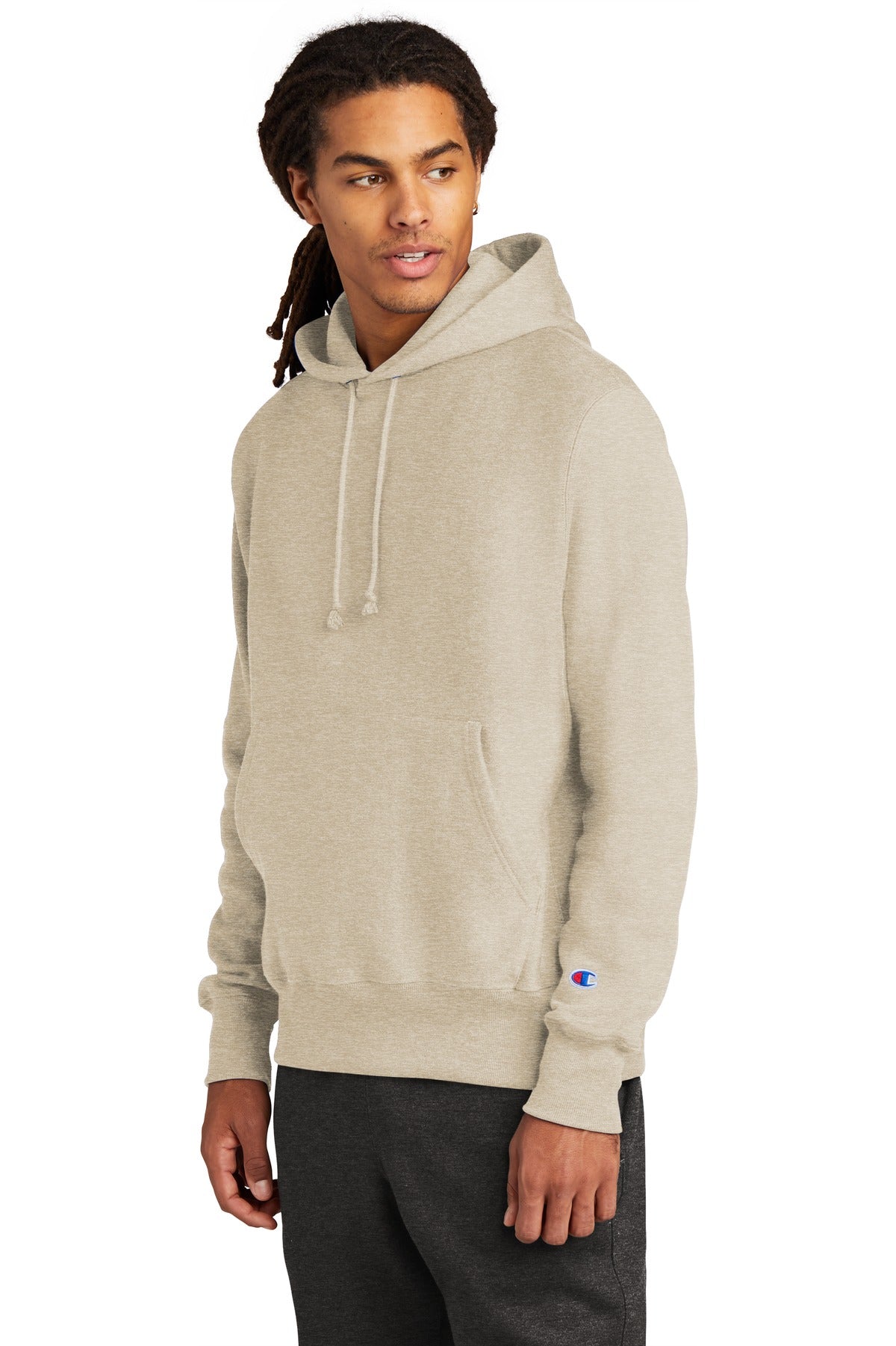 OatHthr Champion Reverse Weave Hooded Sweatshirt S101