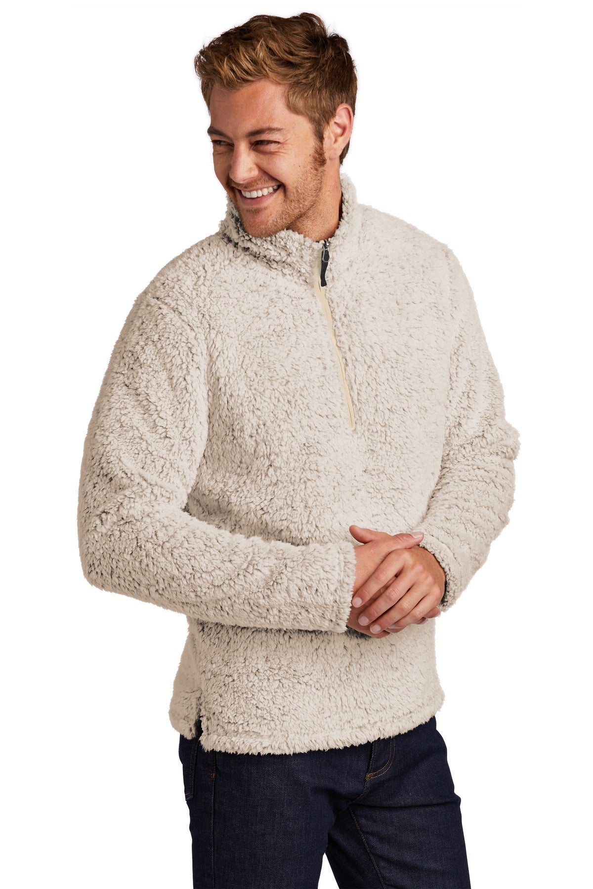 Oatmeal Hthr Port Authority Cozy 1/4-Zip Fleece F130