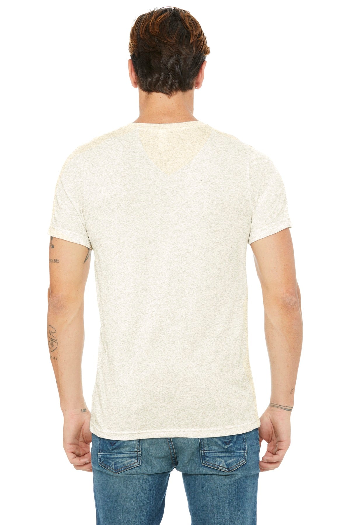 Oatmeal TB BELLA+CANVAS Unisex Triblend Short Sleeve V-Neck Te. BC3415